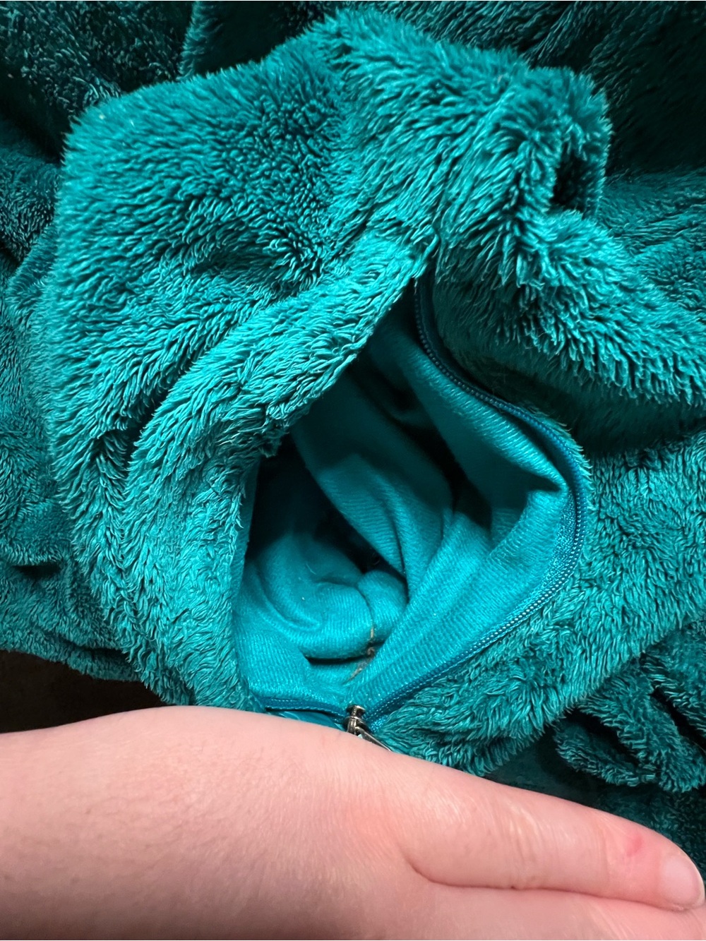 Teal North Face Fleece Jacket - Picture 5 of 11